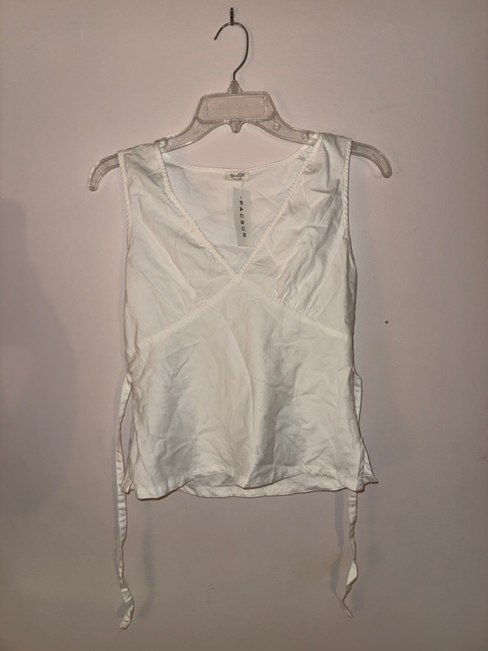 PacSun White V-Neck Wrap Tie Camisole